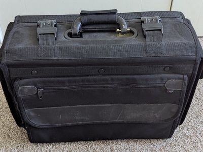 Black Fabric Briefcase Bag