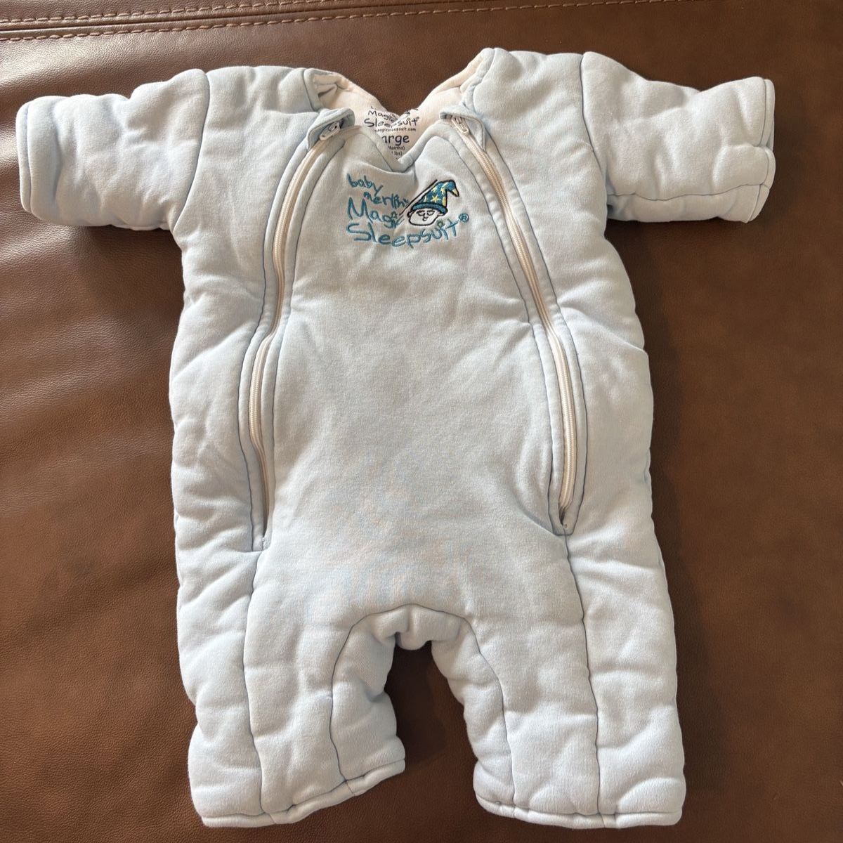 Baby Merlin's Magic Sleepsuit, Light Blue, Large, Gently Used