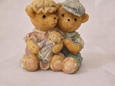 Vintage Enesco Style Teddy Bear Family