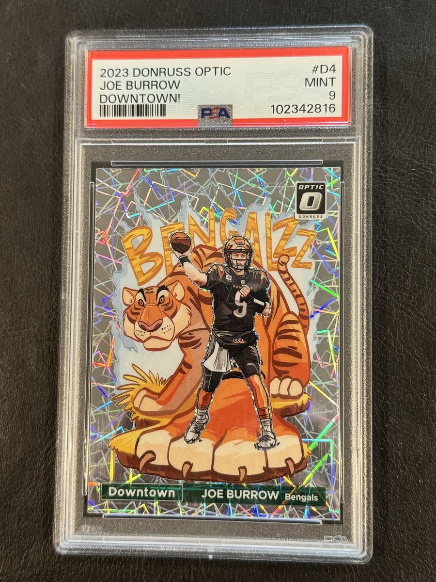 2023 Donruss Optic Joe Burrow Downtown PSA 9 Mint Bengals SP