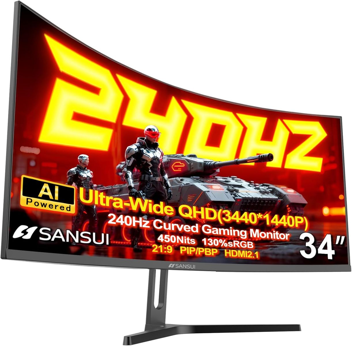 34" SANSUI Monitor 240Hz