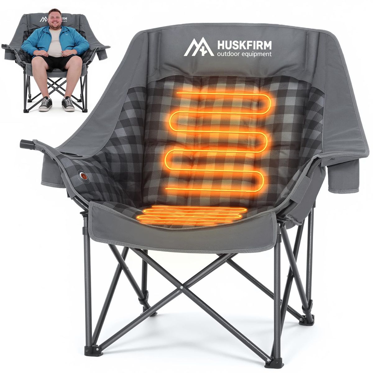 Huskfirm Oversized Heated Camping Chair