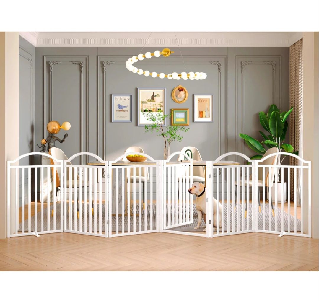 NEW BHG Metal Freestanding Dog Gate 32" Tall