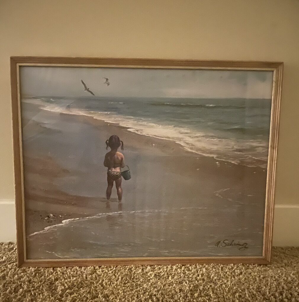 A Sehring VIntage Little Girl On The Beach