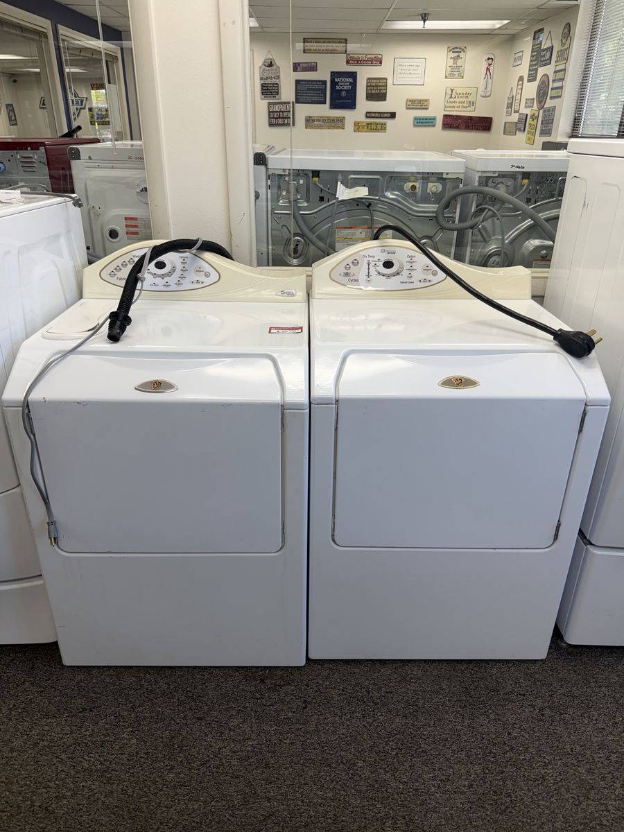Maytag Neptune Top Load Washer & Dryer Set - White, Electric