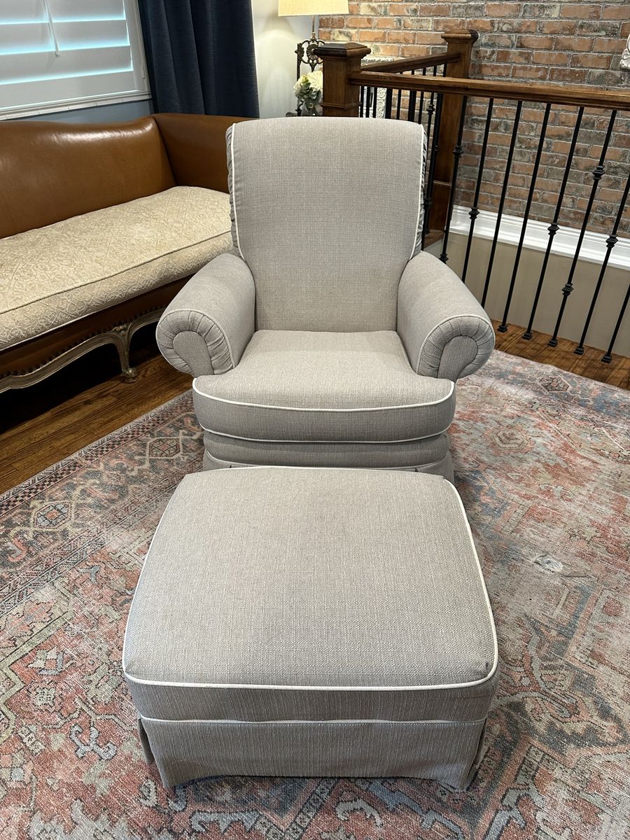 Swivel Rocking Chair and Ottomon