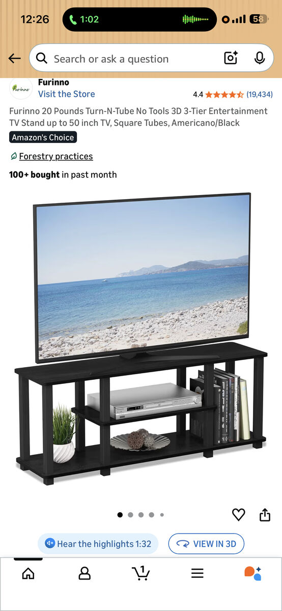 Turn-N-Tube TV Stand