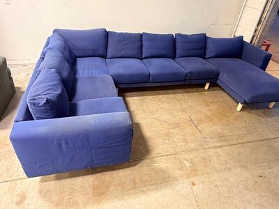 Large Dark Blue Ikea Sectional