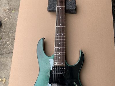 Ibanez RG7321 7-string. Duncan Black Winters. Rattle can paint job riff machine.