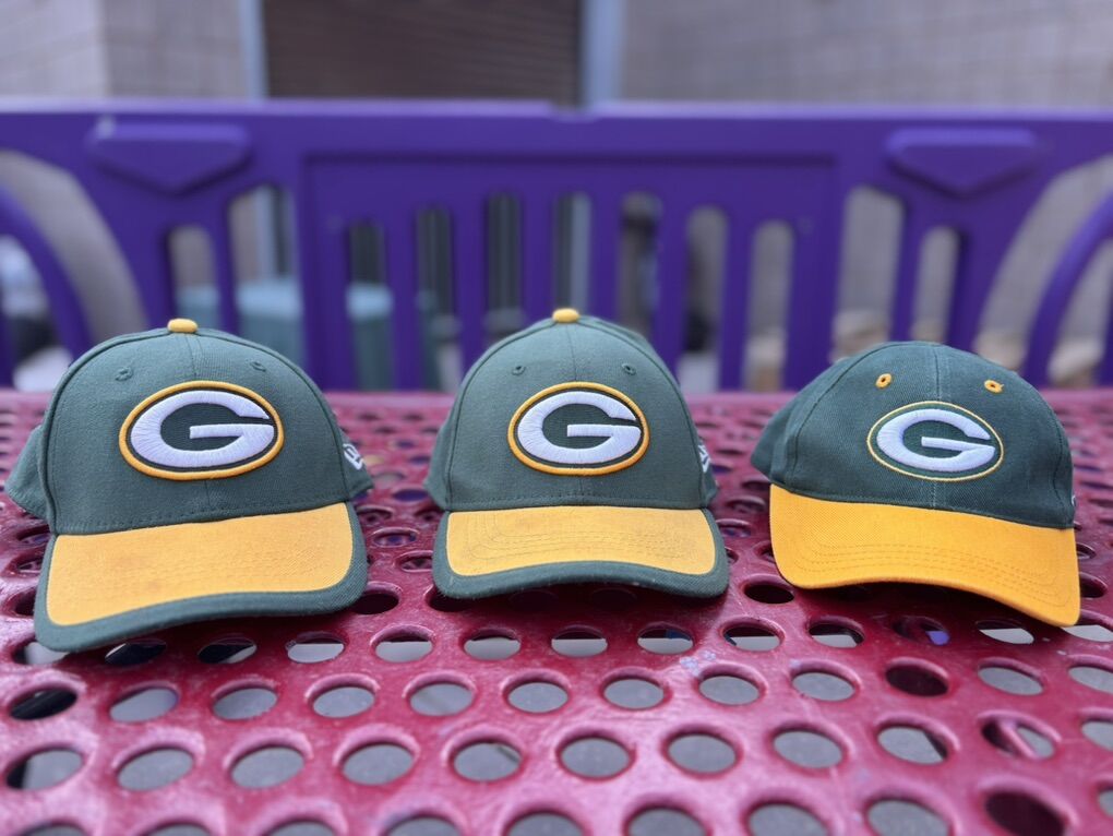 3 Green Bay Packers Youth Hats