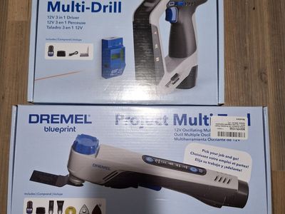 Dremel drill and oscillating 12 v new