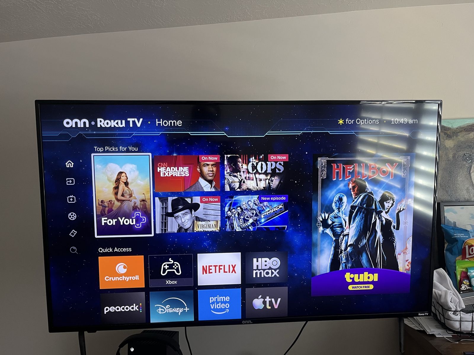 Onn 4K Smart TV 50-inch - Used, Wall Mount Included