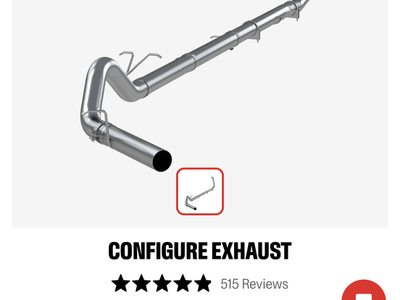 MBRP 4" Turbo Back, Single Side, No muffler, 1999-2003 F-250/350 7.3L