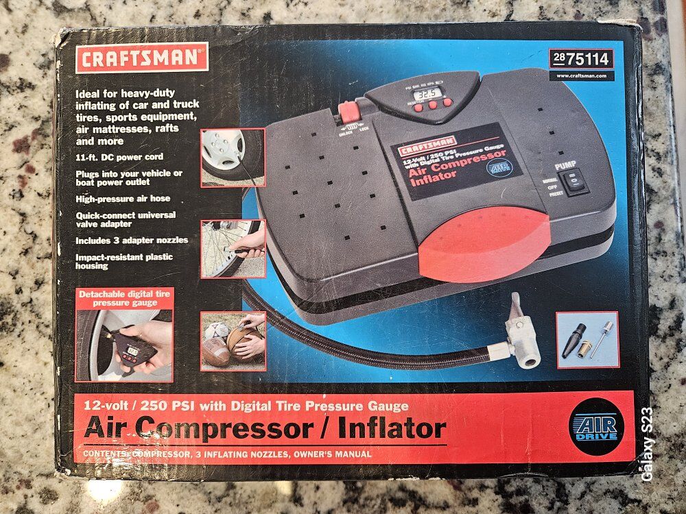 Craftsman 12v 250psi air compressor