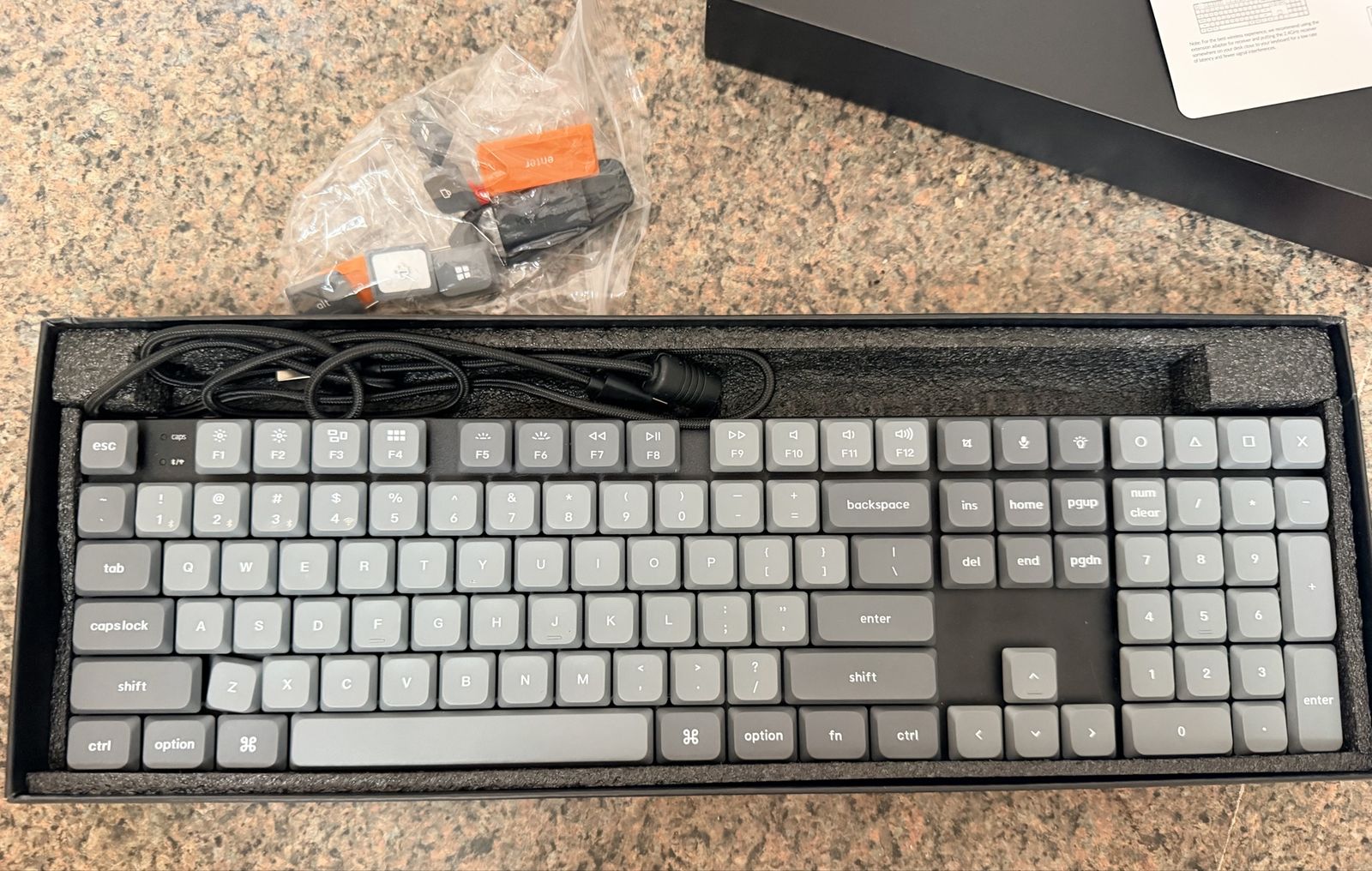 Keychron K5 Max Low Profile Wireless Mechanical Keyboard - Grey/Black