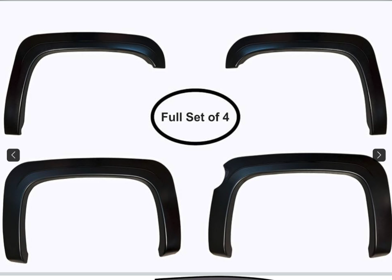 New Fender Flares Set of 4 plus hardware Silverado 1500 / 2500HD / 3500HD 2007-2013 short bed