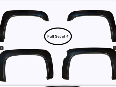 New Fender Flares Set of 4 plus hardware Silverado 1500 / 2500HD / 3500HD 2007-2013 short bed