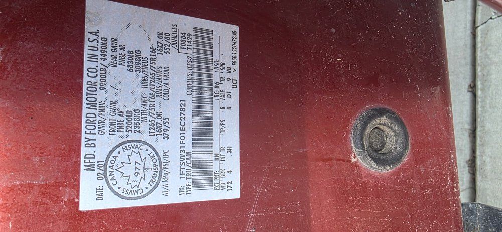 2001 FORD F350 SUPER DUTY XLT