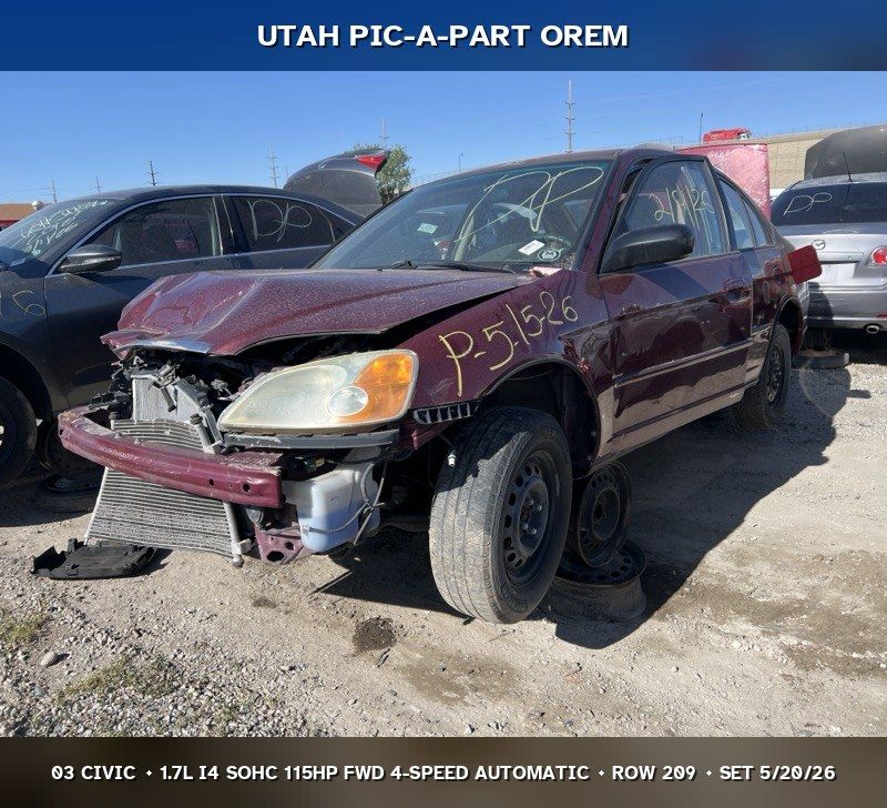 2003 Honda Civic Parts - UTPAP Orem