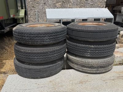 Used Trailer Tires with Rims - Set of 6