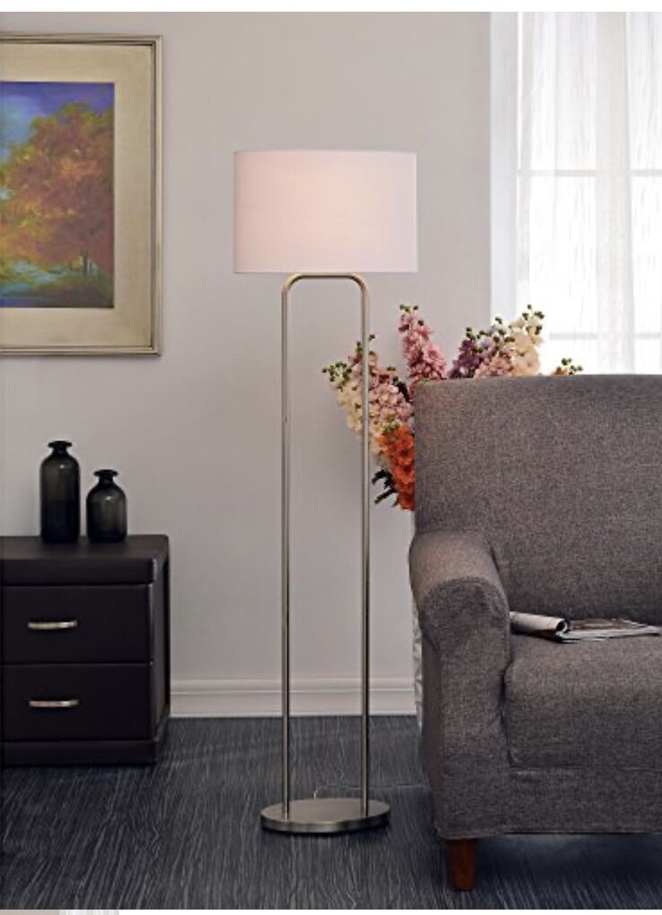 Brushed Steel Floor Lamp