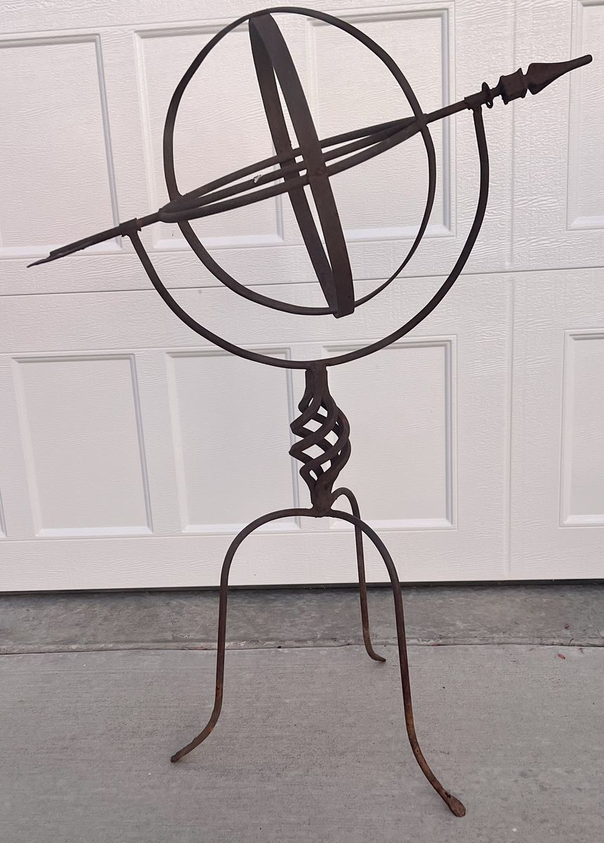 Wrought Iron Yard/Garden Obelisk / Sundial