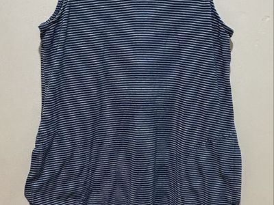 Jane and Delancey Blue & White Striped Dress Large
