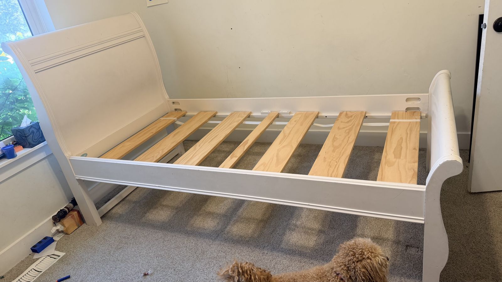 Bed frame with trundle