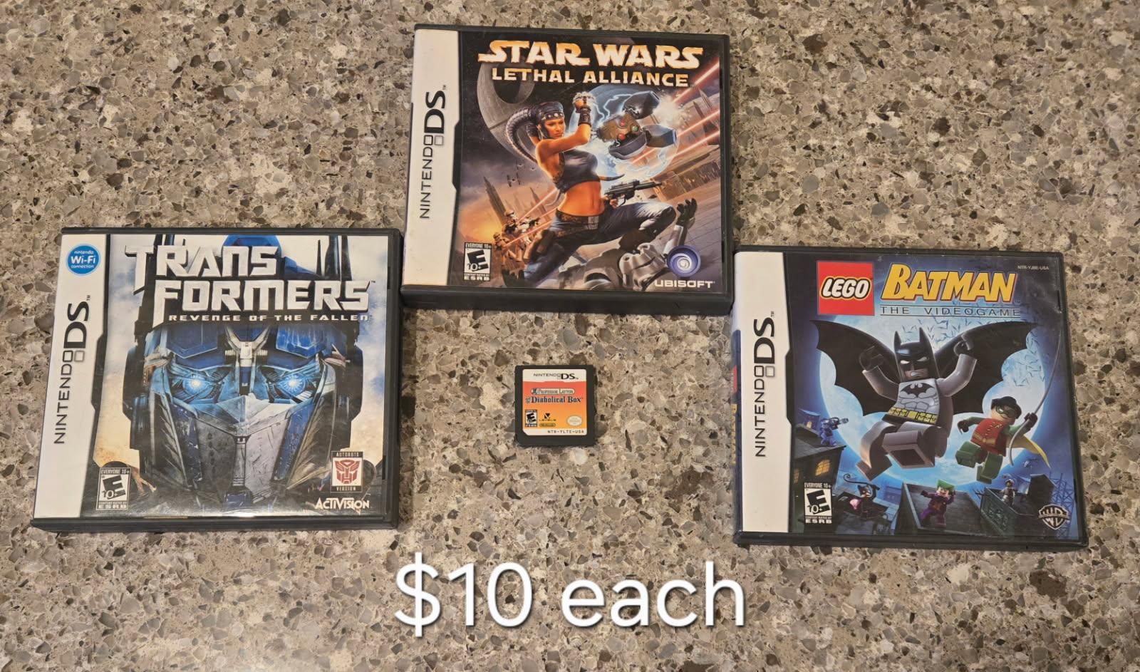 Nintendo Ds games $10 each including Star Wars Lethal Alliance~ trades considered~