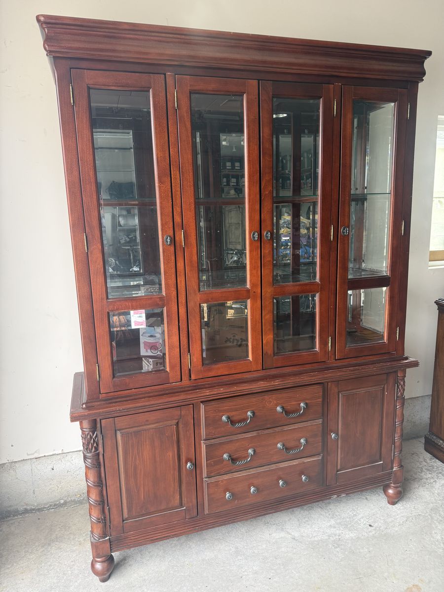 Beautiful Lighted China Cabinet