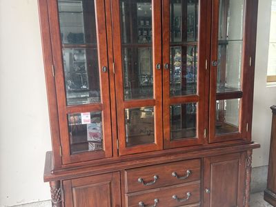 Beautiful Lighted China Cabinet