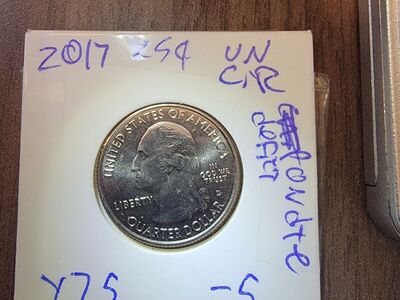 2017 ellis Islands quarter uncirculated defect.