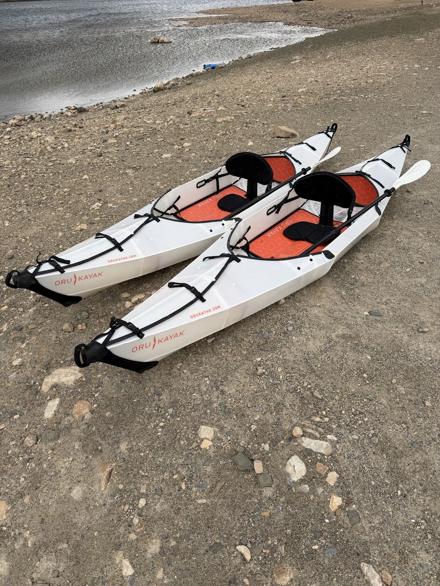 Oru Kayak Origami Foldable Kayaks - White/Orange (Set of 2)