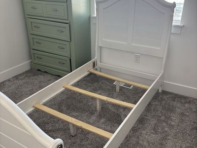 White Wooden Twin Bedframe