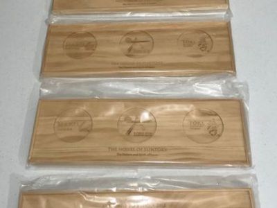 House of Suntory " The Nature & Spirit of Japan " Wooden Flight Trays (Set of 5)