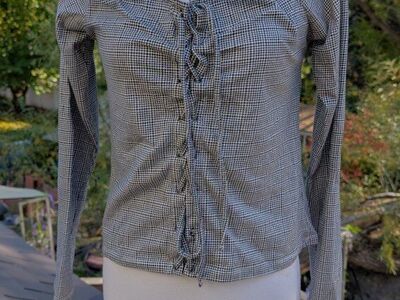 Women’s (Juniors) Gingham Off the Shoulder Aeropos