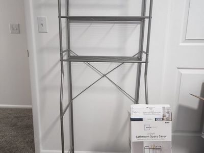 Mainstays 3-Shelf Bathroom Space Saver, Satin Nickel Finish, Over-the-Toilet Storage Rack