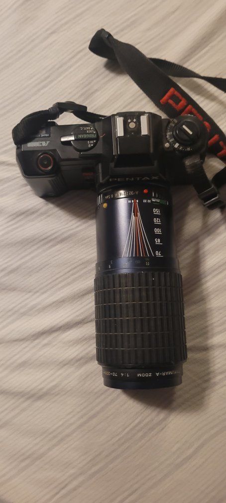 Pentax A3000 35mm SLR Film Camera Body with Takumar-A 70-200mm f/4 Zoom Lens. Works great.