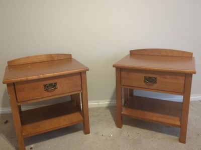 Vintage Kimball Lodging Group Wooden Nightstands - Pair of 2