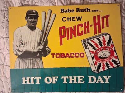 Babe Ruth tin sign