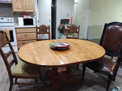 Dining table and chairs