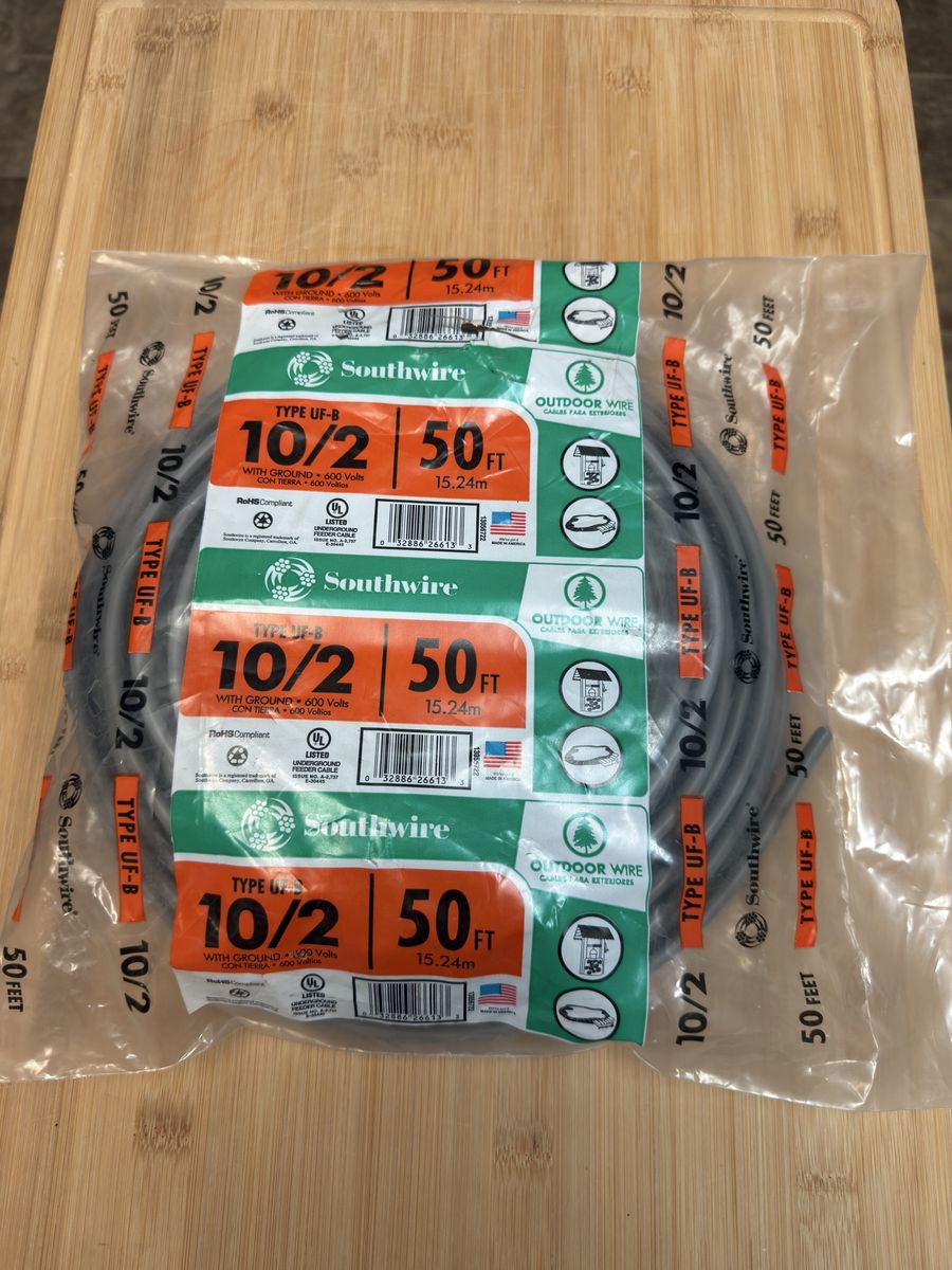 Southwire 10/2 Type UF-B Outdoor Wire 50 FT with Ground