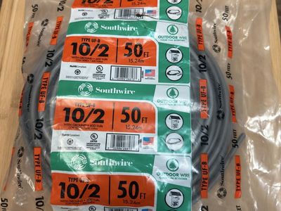 Southwire 10/2 Type UF-B Outdoor Wire 50 FT with Ground