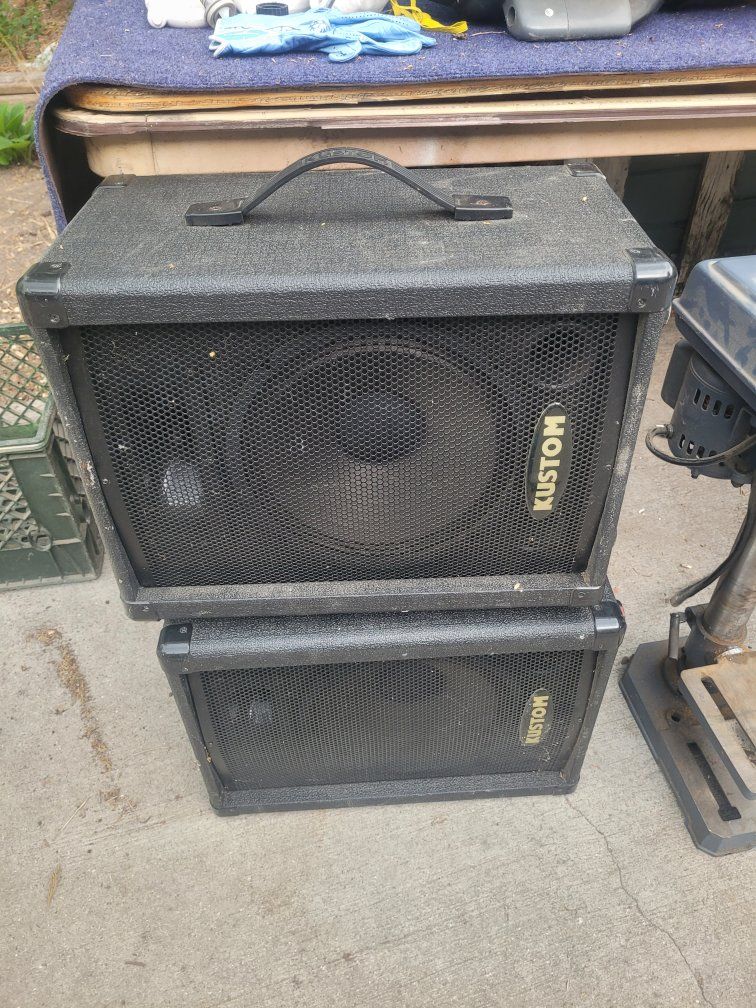 Kustom KDA50 50W 10" Speaker Cabinet Pair for Guitar/Bass Amplification