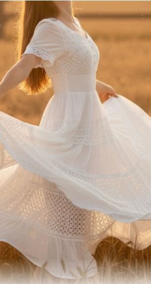 Light, Long Elegant Small Summer-Like Dress