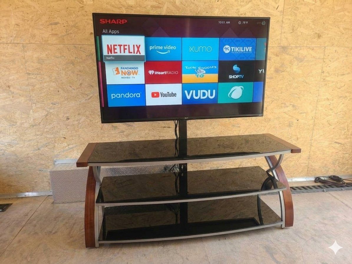 43" smart tv, stand also avail