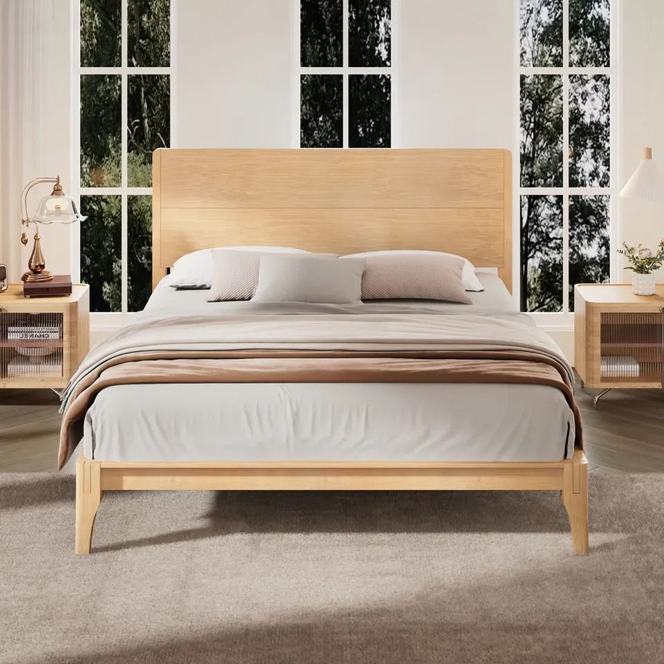 Full Mid-Century Modern Bamboo Bed – SPECIAL DEAL
