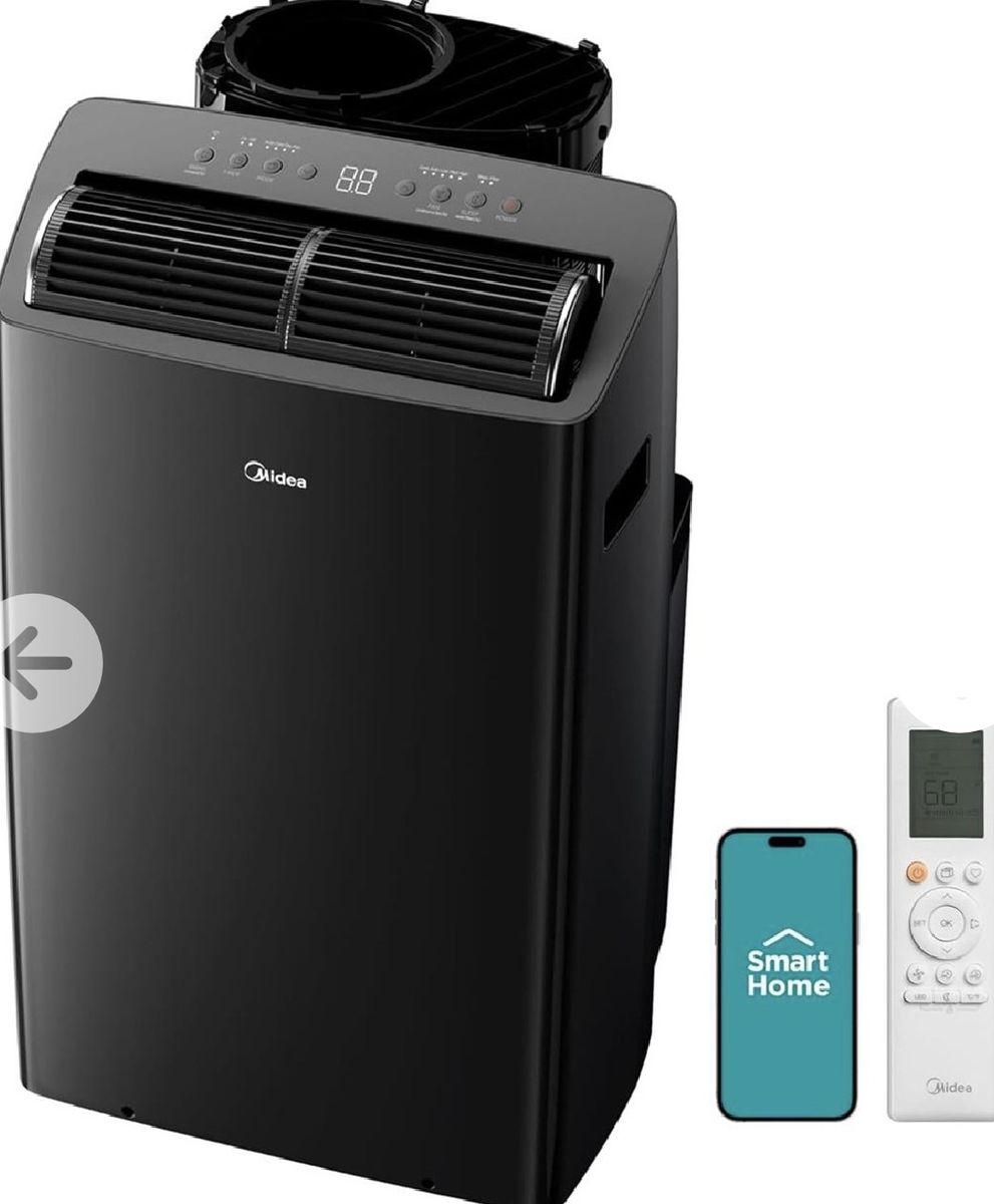 Midea Duo 12,000 BTU Smart Inverter Portable AC - Black - New Open Box