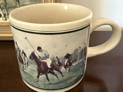 Vintage 1988 Japan Polo Scene Coffee Mug