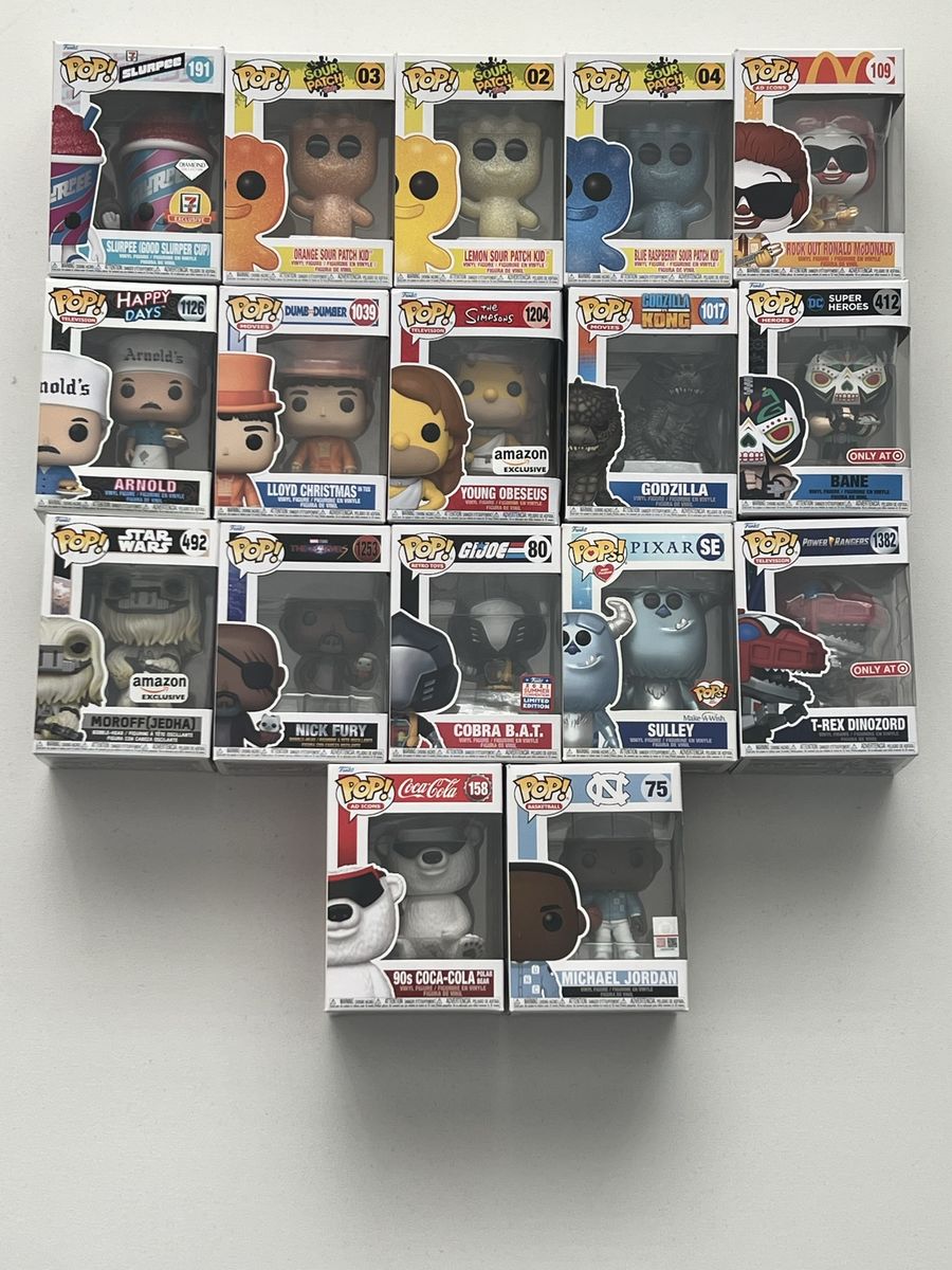Funko Pop Vinyl Figures Lot - Assorted Characters, Movies & TV
